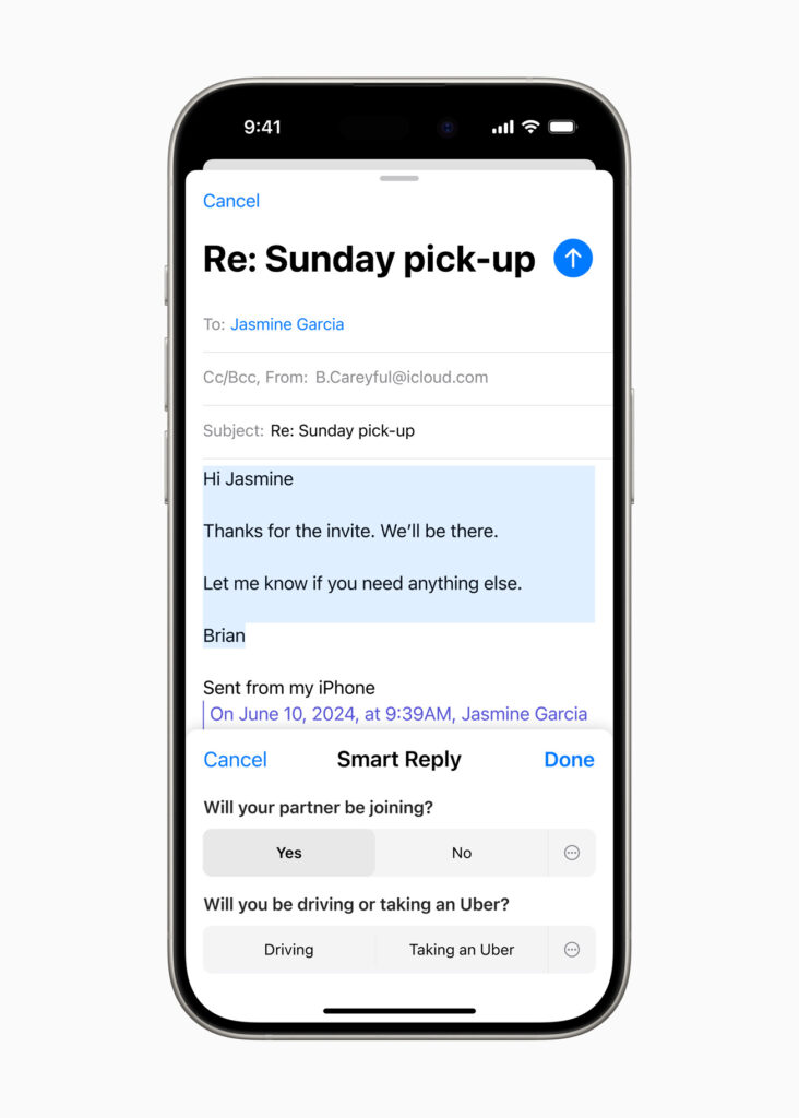 AI: Mail Smart-Reply (Foto: Apple)