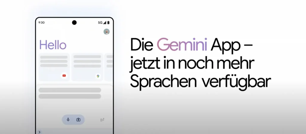 Gemini in Deutschland verfügbar (Google)