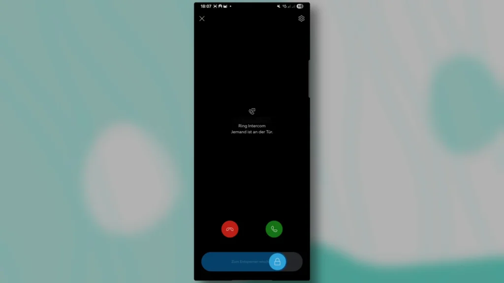 App Ansicht Klingelbenachrichtigung